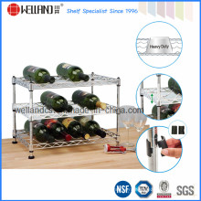 Мини регулируемый хром проволока металлическая столешница Wine Rack Оптовая цена